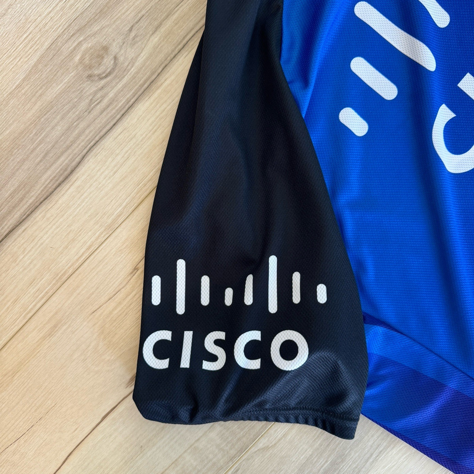 Voler Cisco Cycling Jersey 3XL Blue Tech Logo Bike Shirt USA Made RidePro 3 Pock