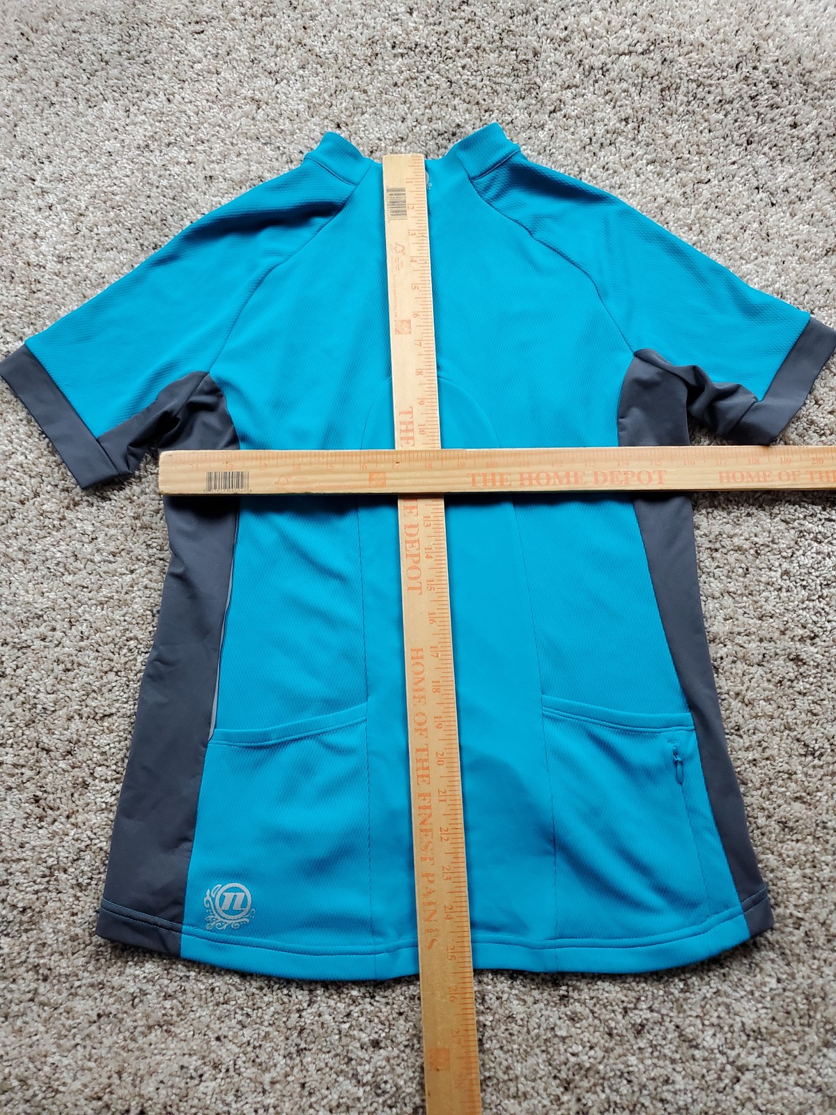 Novara Cycling Jersey Womens Medium Blue Gray Short Sleeve Bike Shirt Polyester