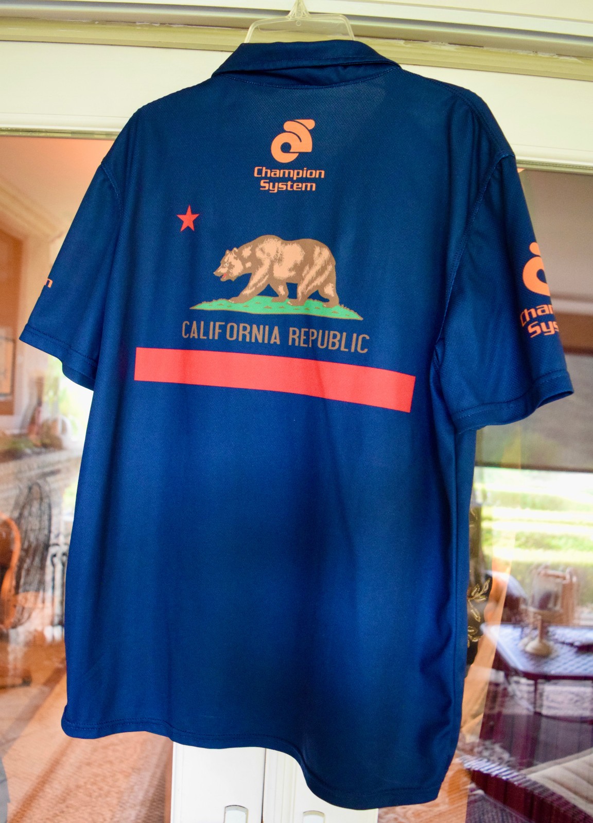 Vintage AMGEN TOUR OF CALIFORNIA Mens LARGE Shirt 100% Cotton Cycling Jersey