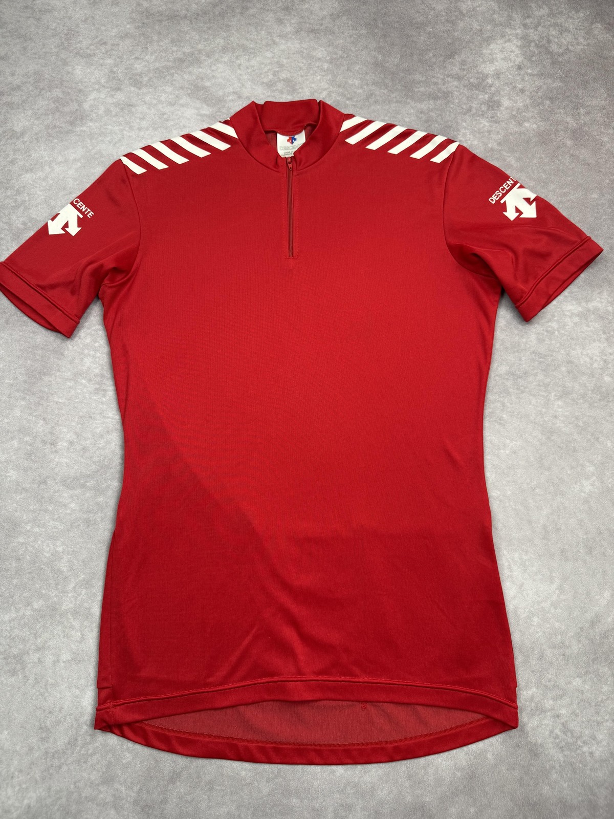 Vintage Descente Cycling Jersey Large Made in Japan 90s Retro Bike Shirt