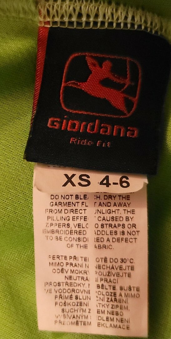 Giordana Ride Fit Unisex Kids Size XS 4-6 Jersey Cycling Shirt Full Zip Italy
