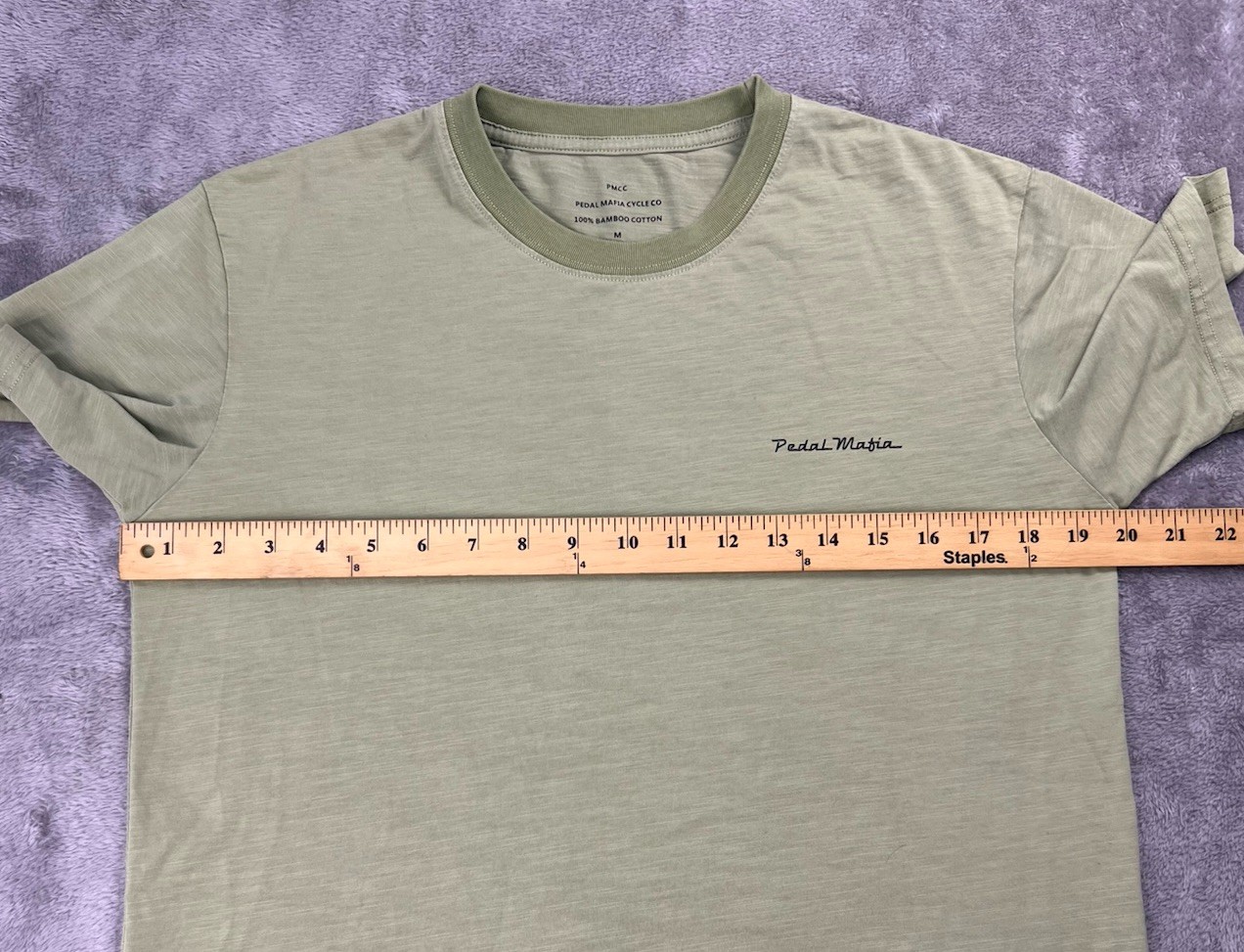 Pedal Mafia T-shirt Mens Medium Green 100% Bamboo Cotton Cycle Co PMCC