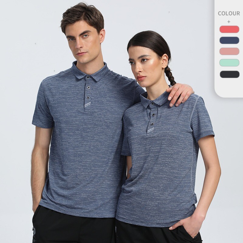 Men’s Sports Shirt Reflective Stripes Quick Dry Collar Various Colors Clothes