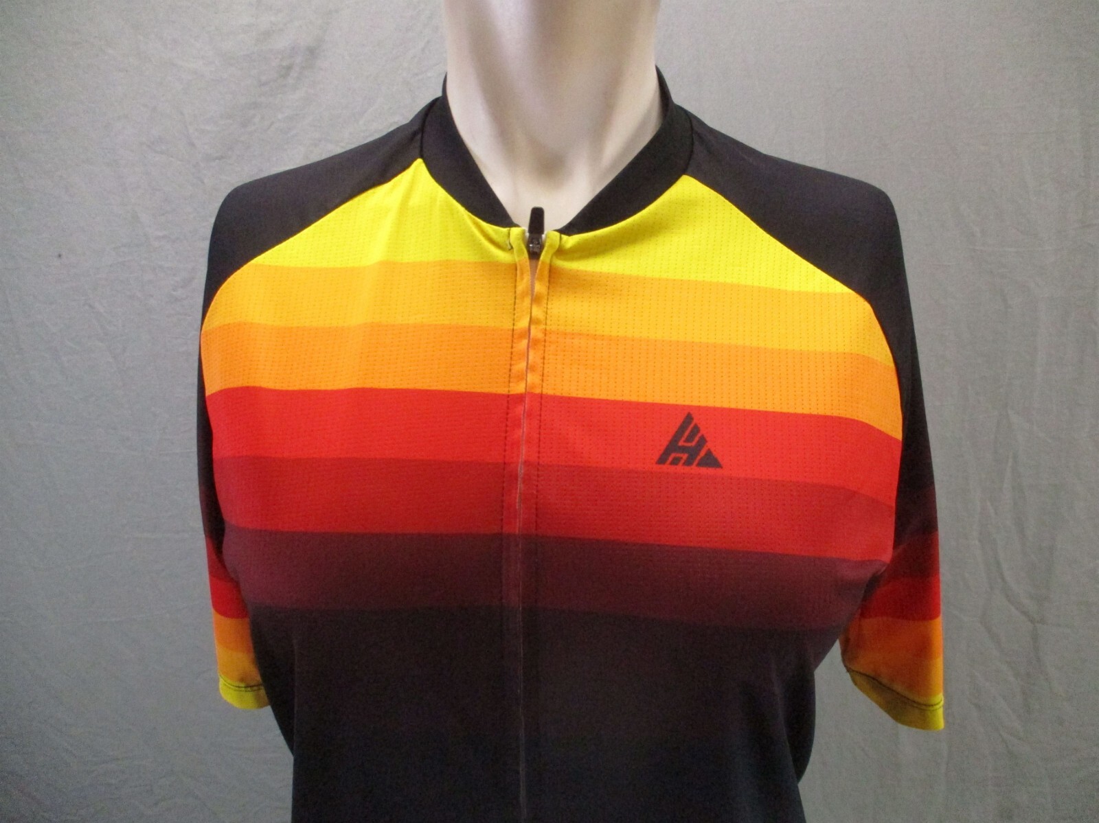 Hikenture Size L Mens Full Zip Elastic Waist Short Sleeve Cycling Jersey 083
