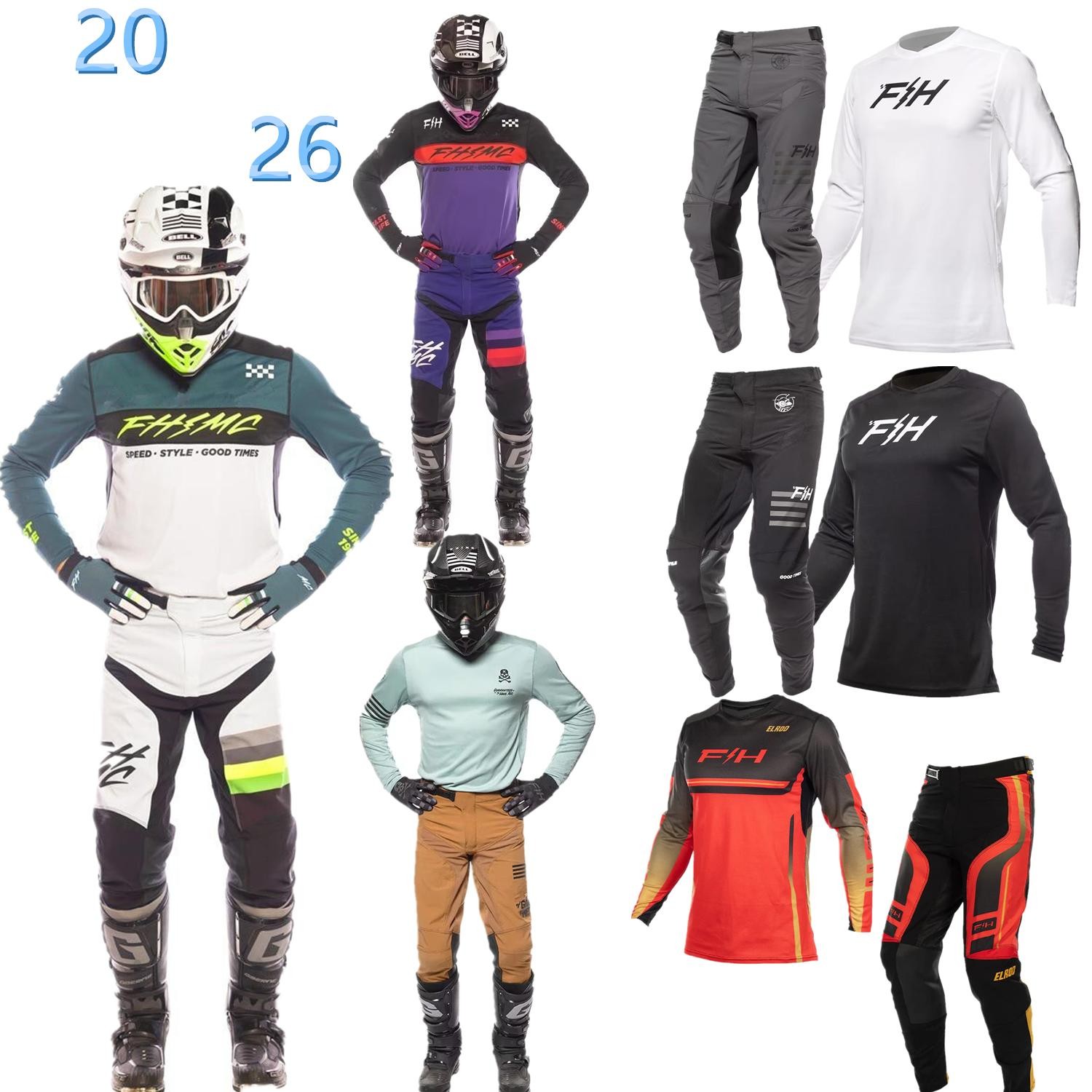 2026 FH MX Helium Motocross Jersey & Pants Set ATV Dirt Bike Off-Road Gear