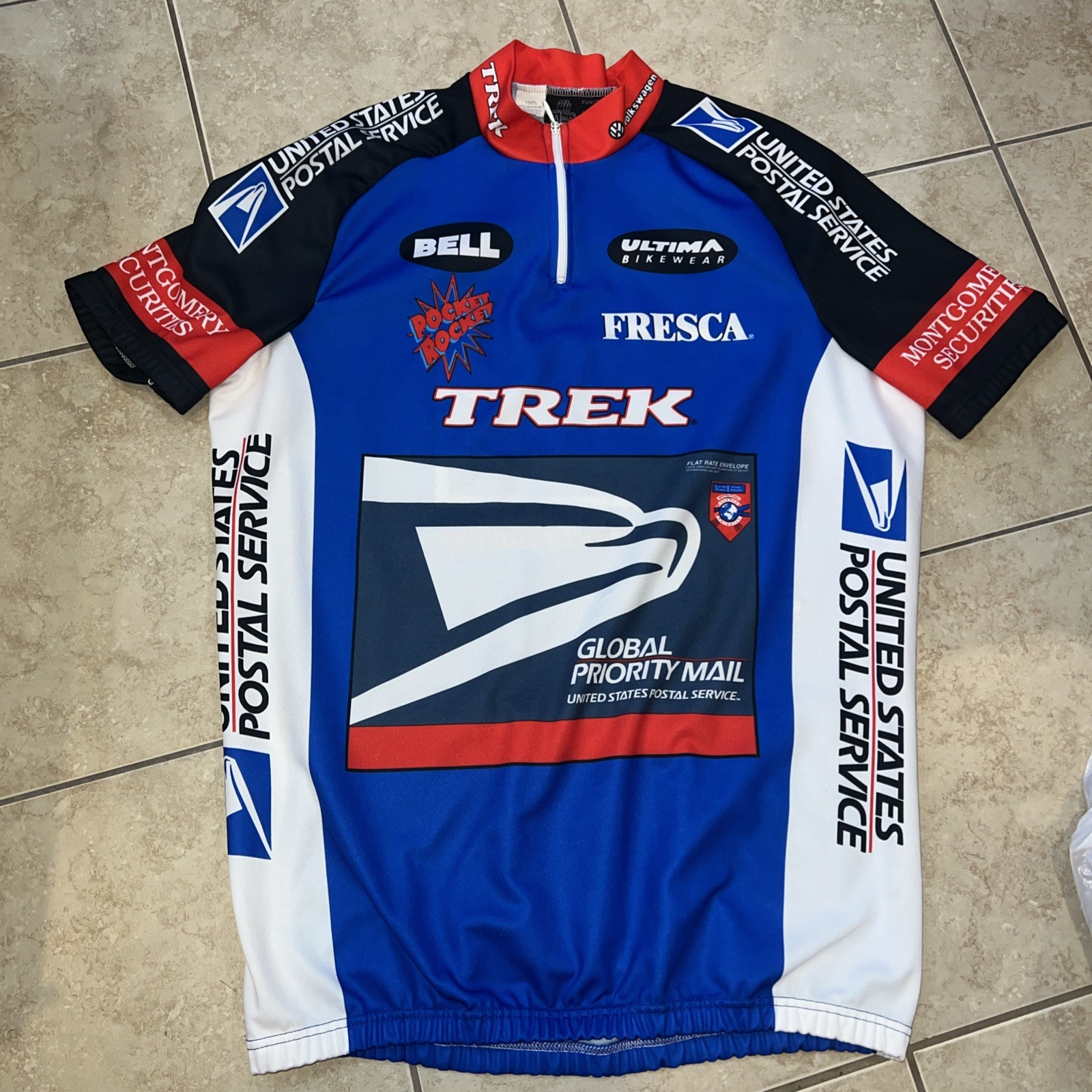 Ultima Bikewear Trek United States Postal Service USPS Cycling Jersey Size 6