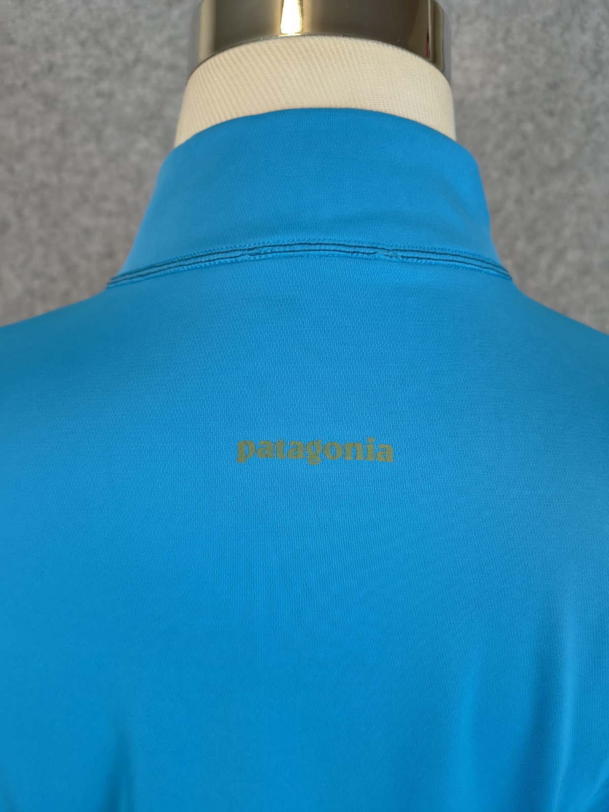 Patagonia Capilene Shirts Men Sz L Polo Performance Half Zip Blue Short Sleeves