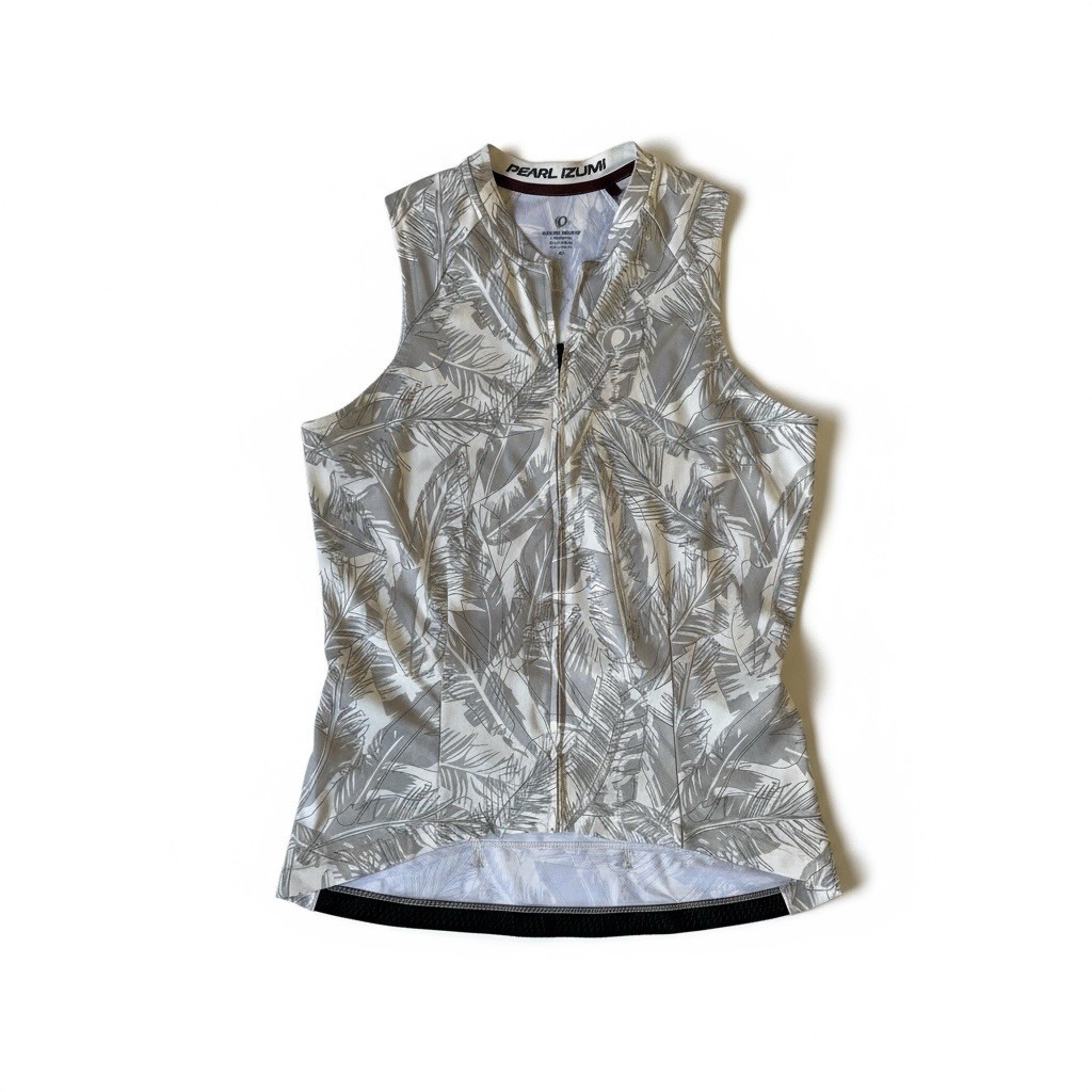 Pearl Izumi Women’s Attack Sleeveless Jersey Size Large XL White Floral Print