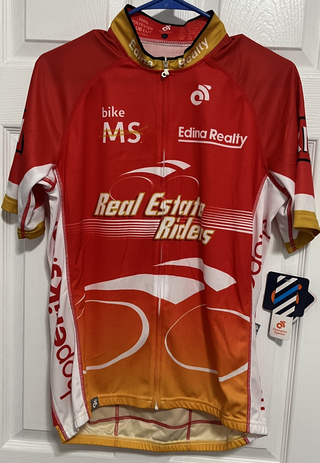 Champion System Edina Realty Real Estate Riders Cycling Jersey Men’s XL Full Zip