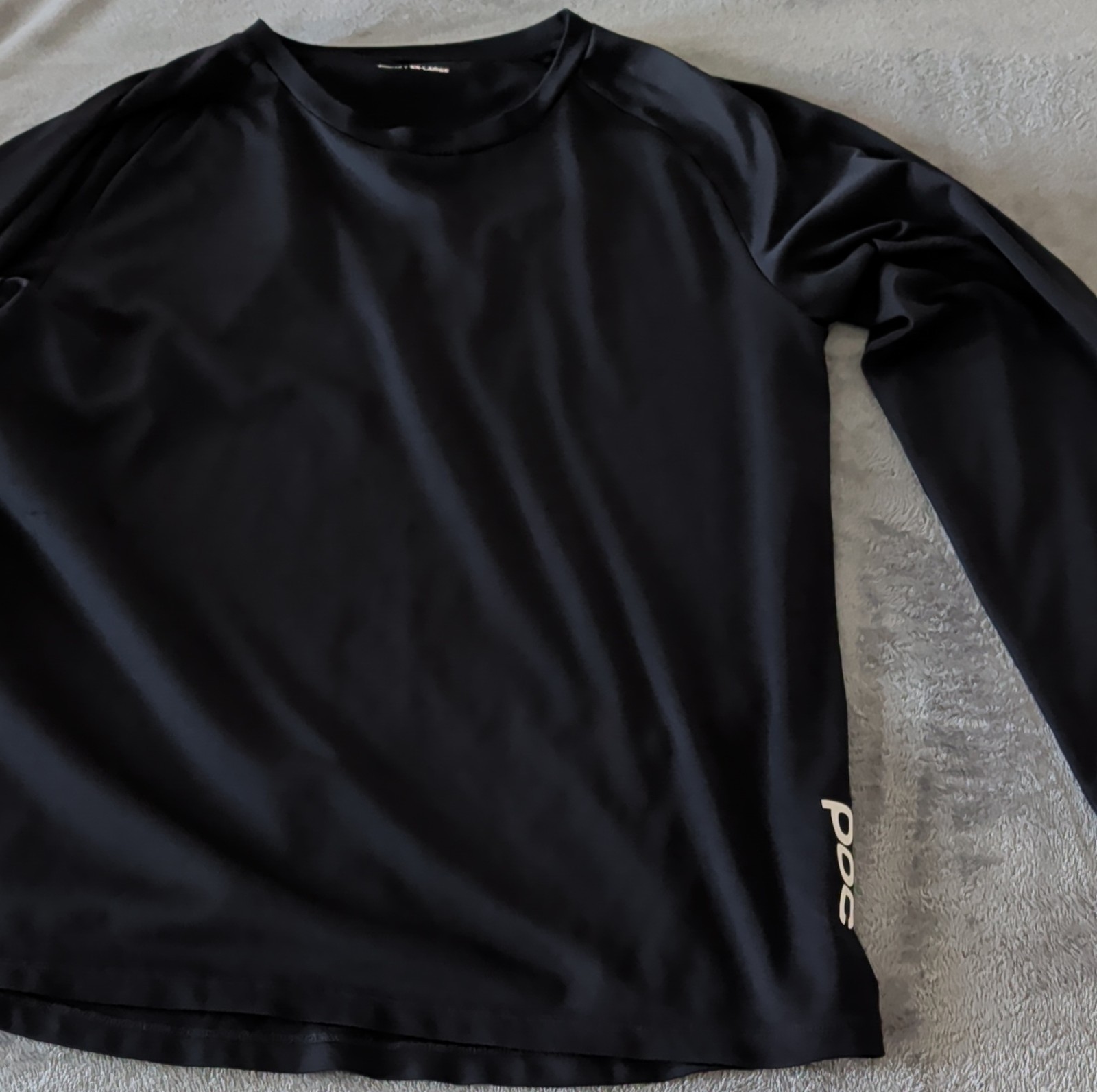 POC Men’s XX-Large Black Long Sleeve Cycling T-Shirt Crew Neck Solid