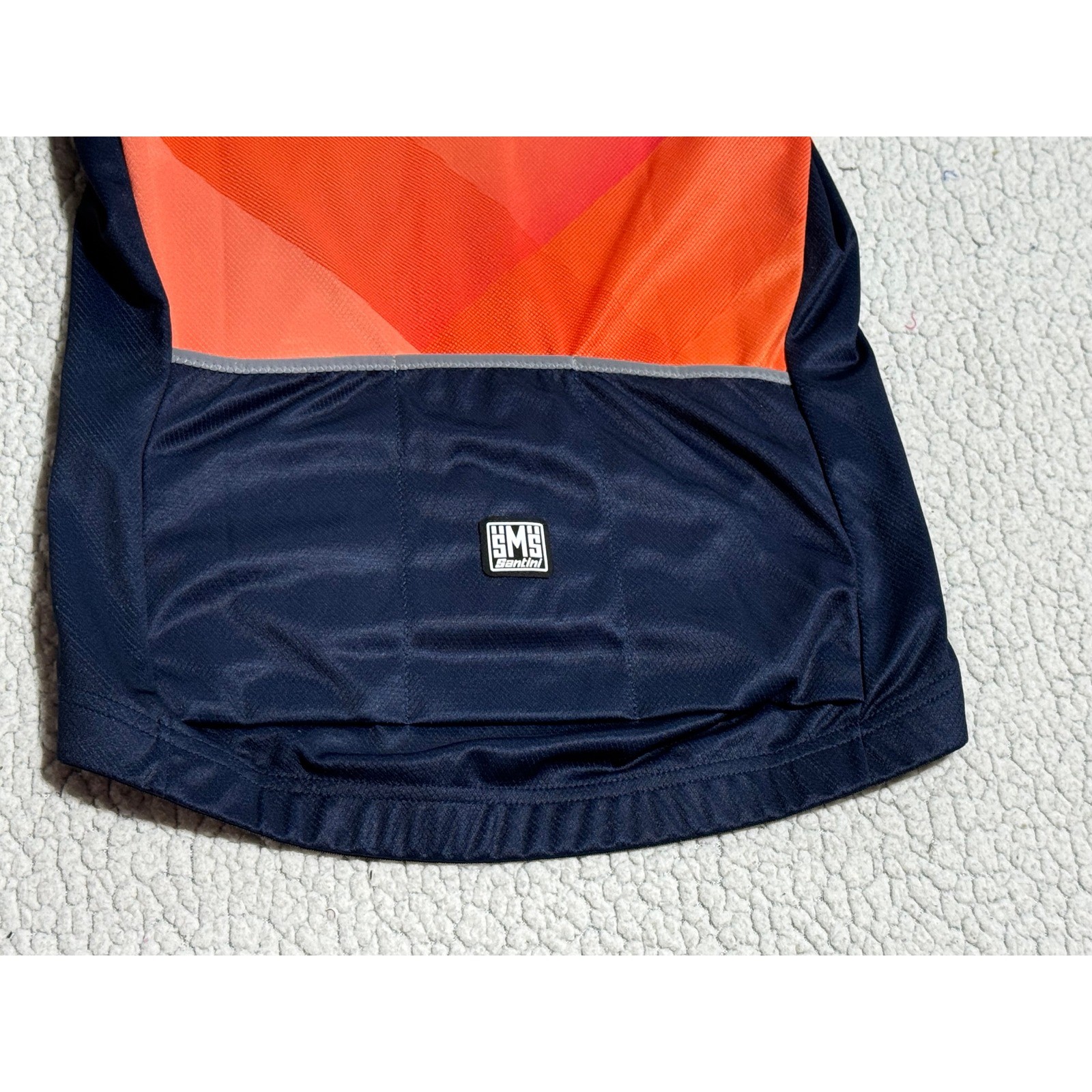 Santini Giada Womens Sleeveless Cycling Jersey Orange Navy Blue XXS FSG75GIADA