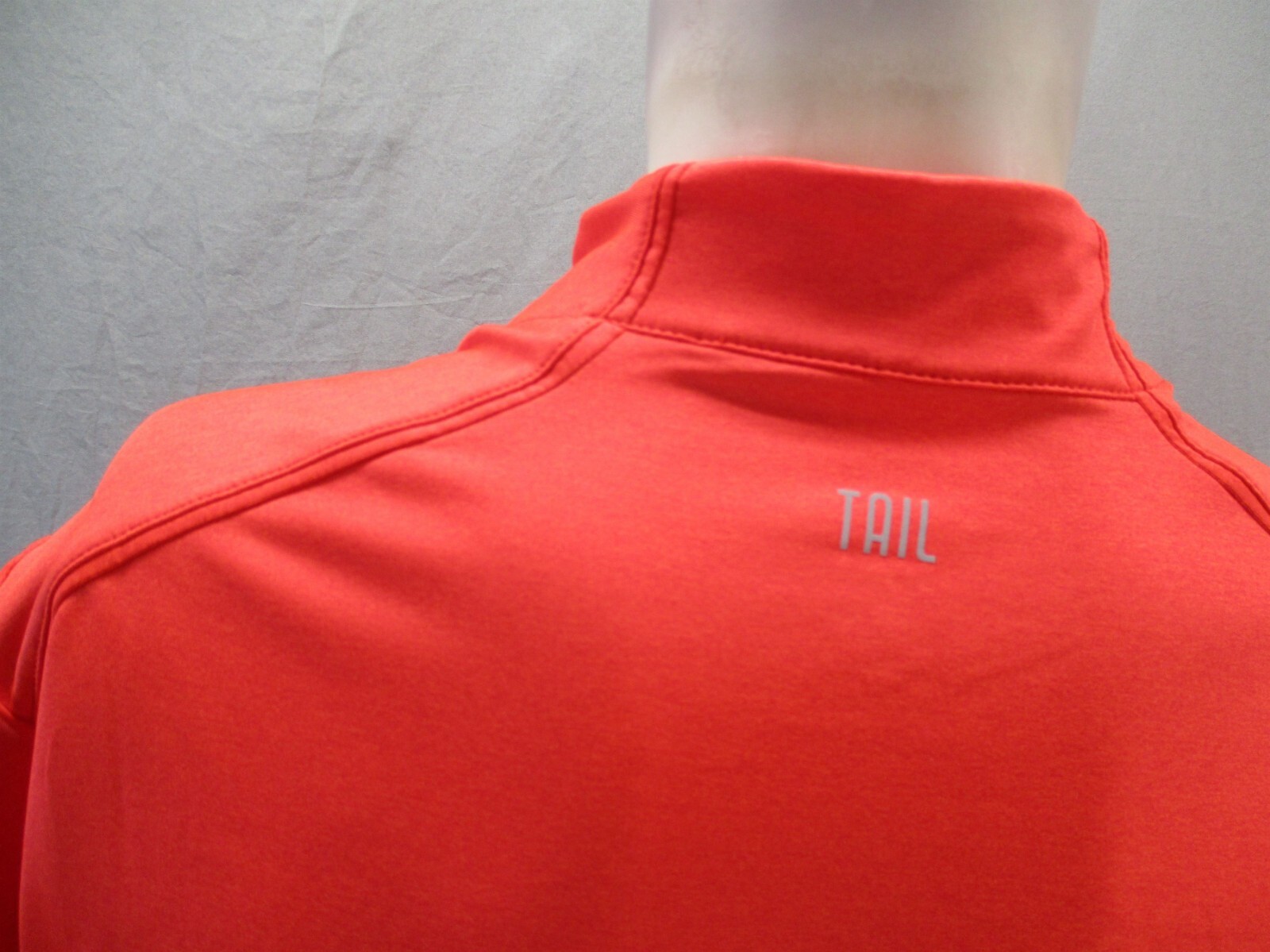 TAIL Size XL Women Red Stretch 1/2 Zip High Neck Short Sleeve Cycling Jersey 297