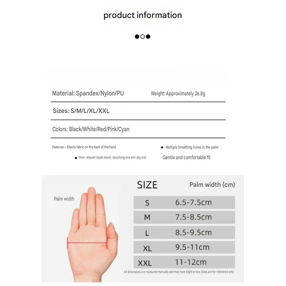 Unisex Short Finger Bike Gloves Breathable with Shock Absorbing Technology