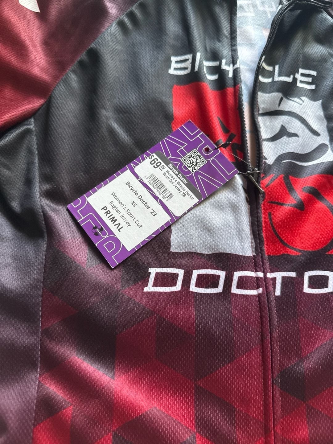 Primal Women’s XS Bicycle Doctor 2023 Sport Cut Raglan Cycling Jersey