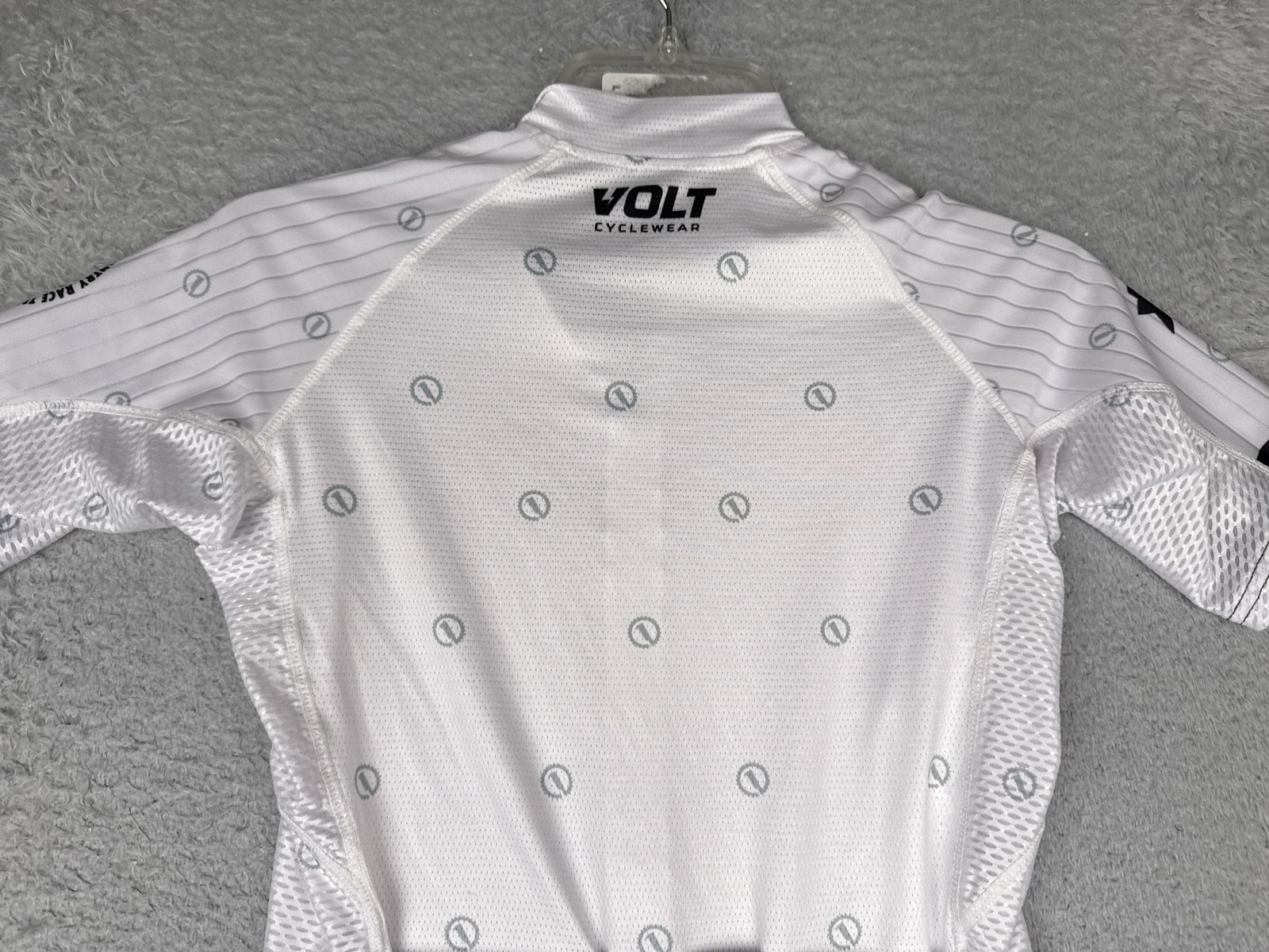 Volt Cycling Jersey Mens XS White Jordan MTB Team Full Zip Short Sleeve Bike