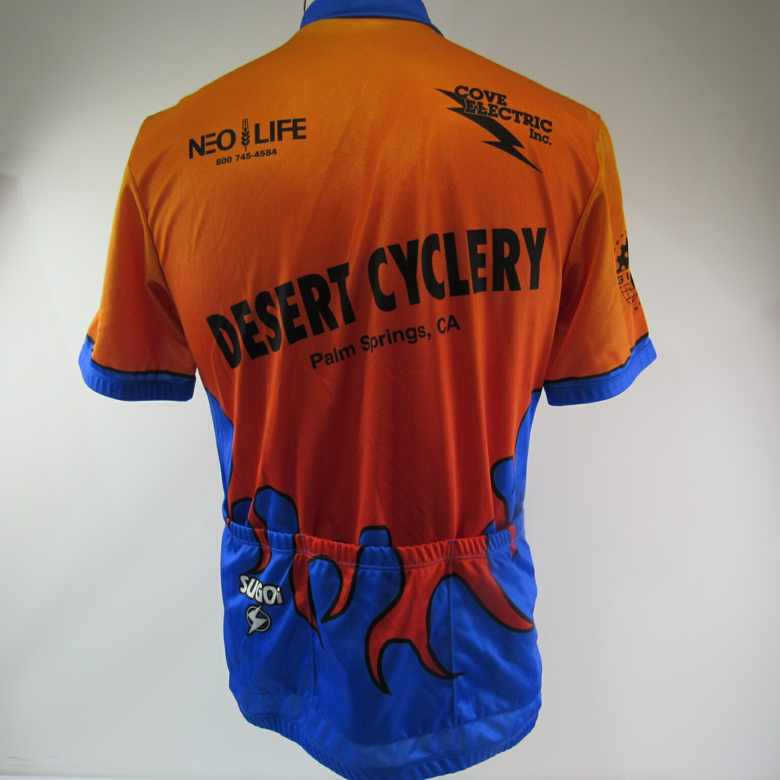 Cycling Jersey Men’s Shirt Cyclery Palm Springs California Flames Graphics