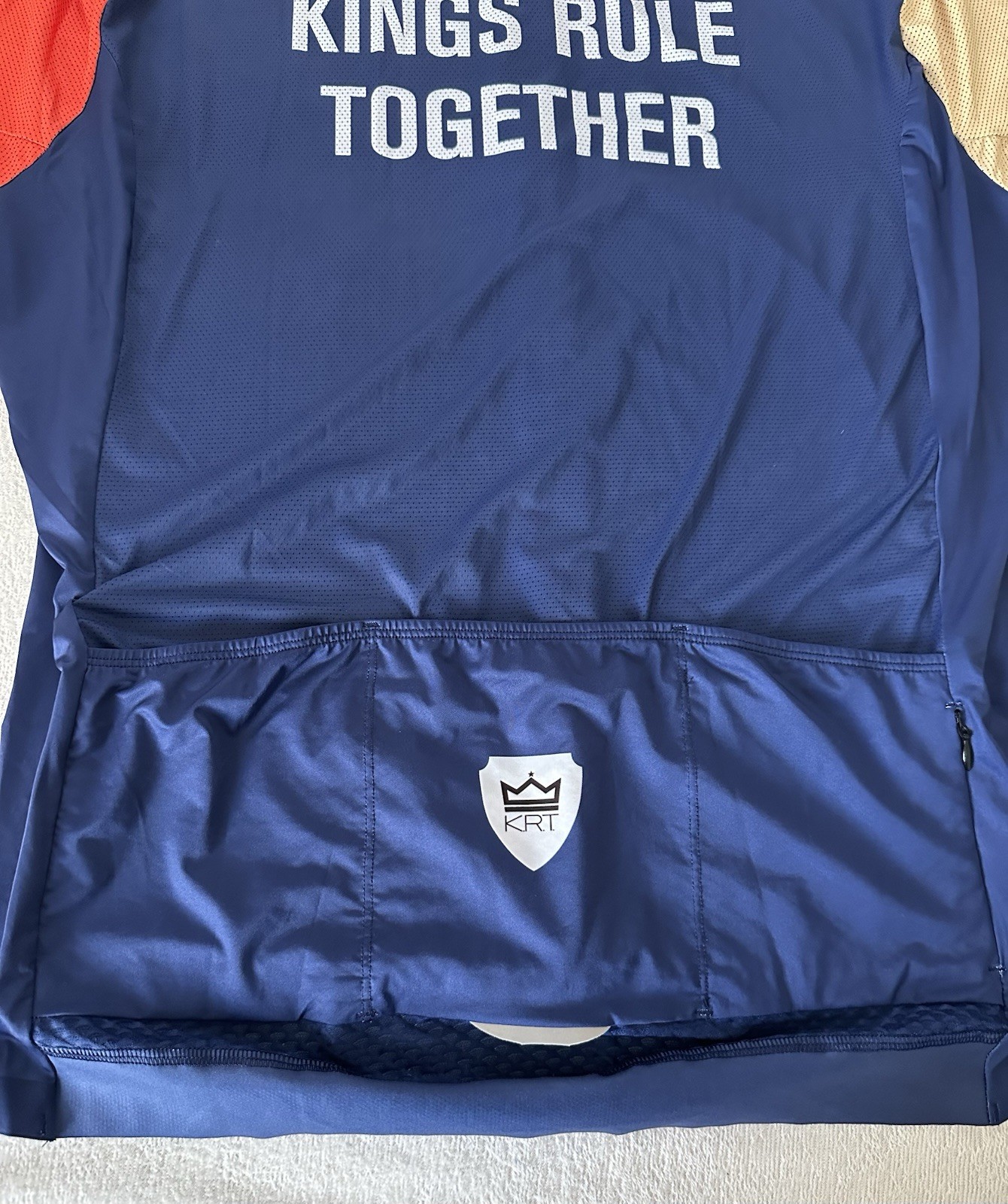 KRT Kings Rule Together Cycling Shirt Yellow/Navy/Red Sz 4XL