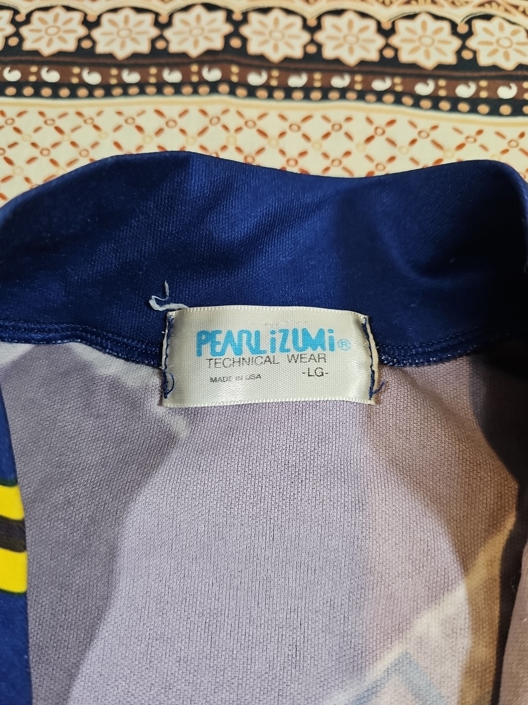 RARE 1990s VTG PEARL IZUMI / REI 3/4-Zip Cycling MTB Jersey MADE IN USA Large