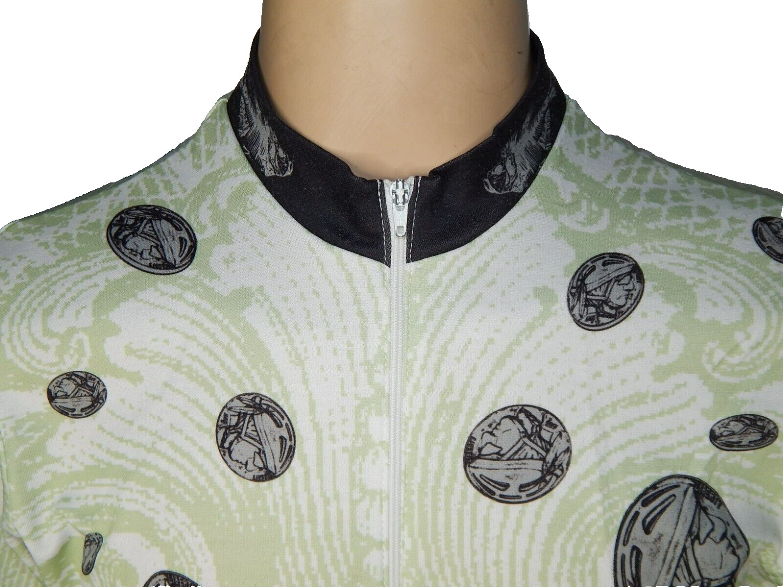 vtg 90s PRIMAL WEAR Heads I Win Short Sleeve Half Zip Cycling Jersey men’s L