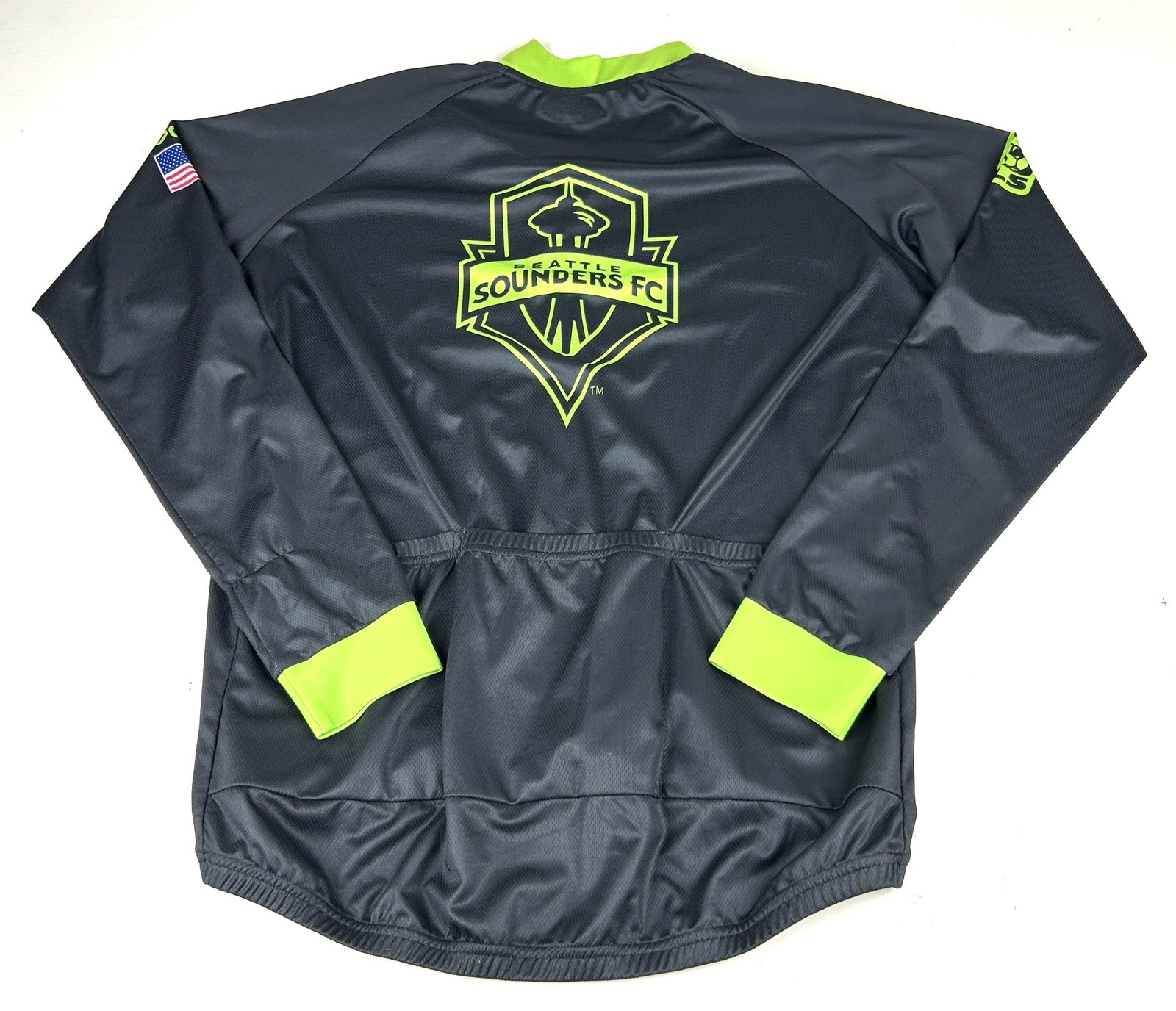Vomax Seattle Sounders Cycling Racing Jersey Adult XL 1/2 Zip Polyester New