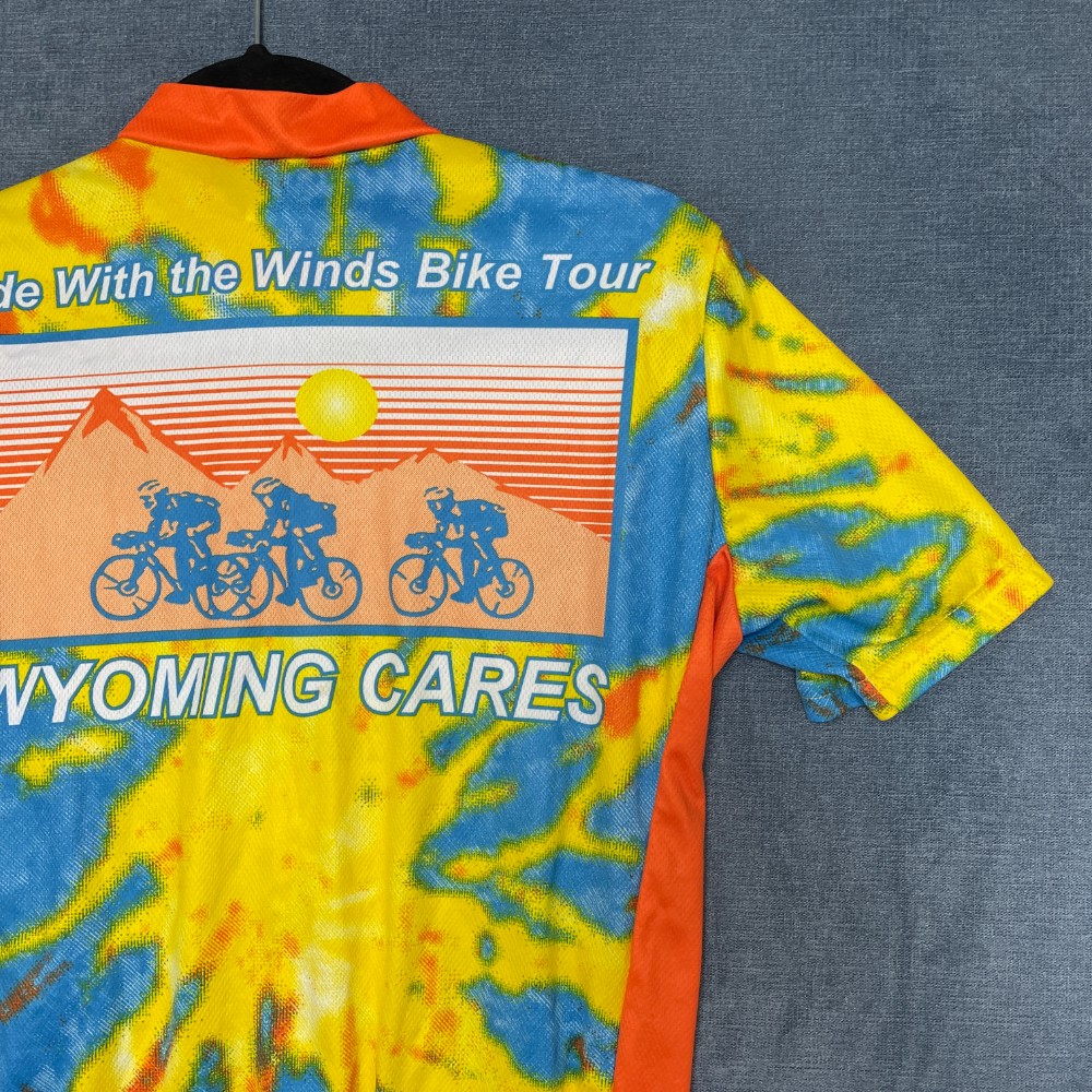 Voler Club Set-In Wyoming Cares Cycling Jersey Mens Small Multicolor Full Zip