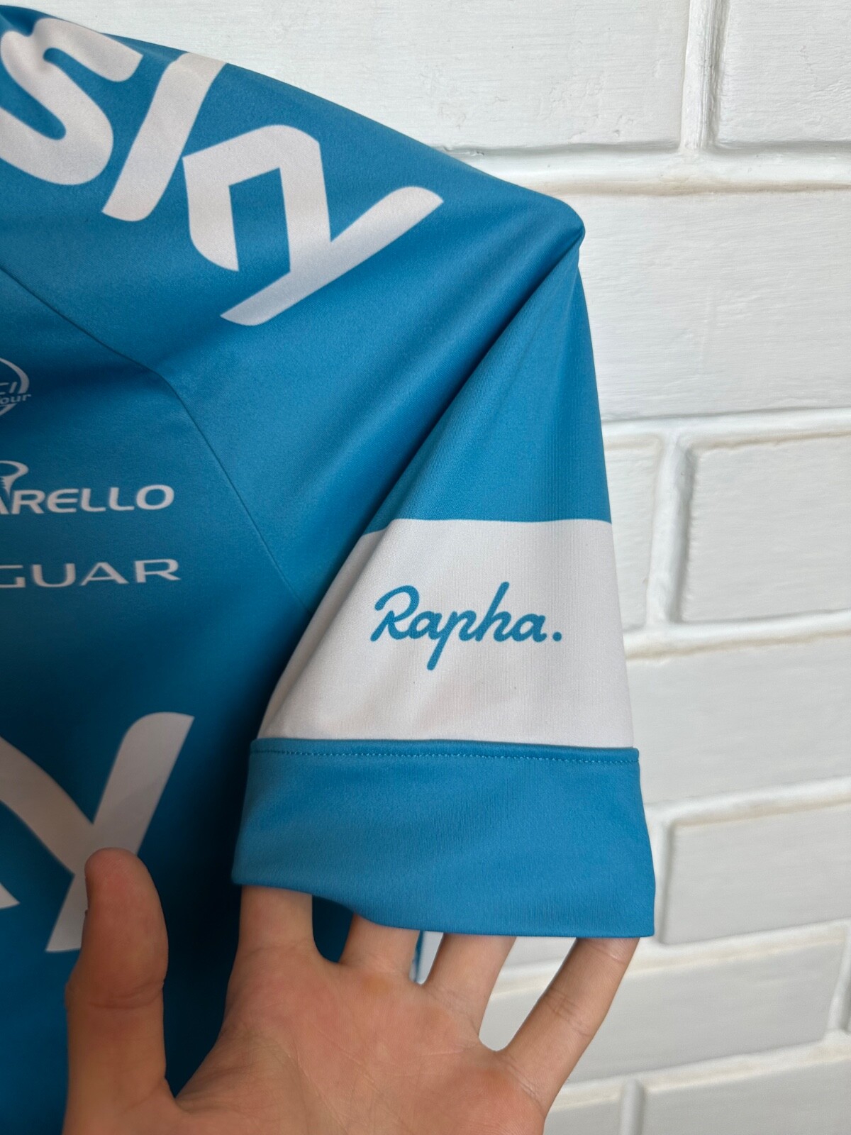 Rapha Team Sky Cycling Jersey Size Xs Blue Very Rare Made In China