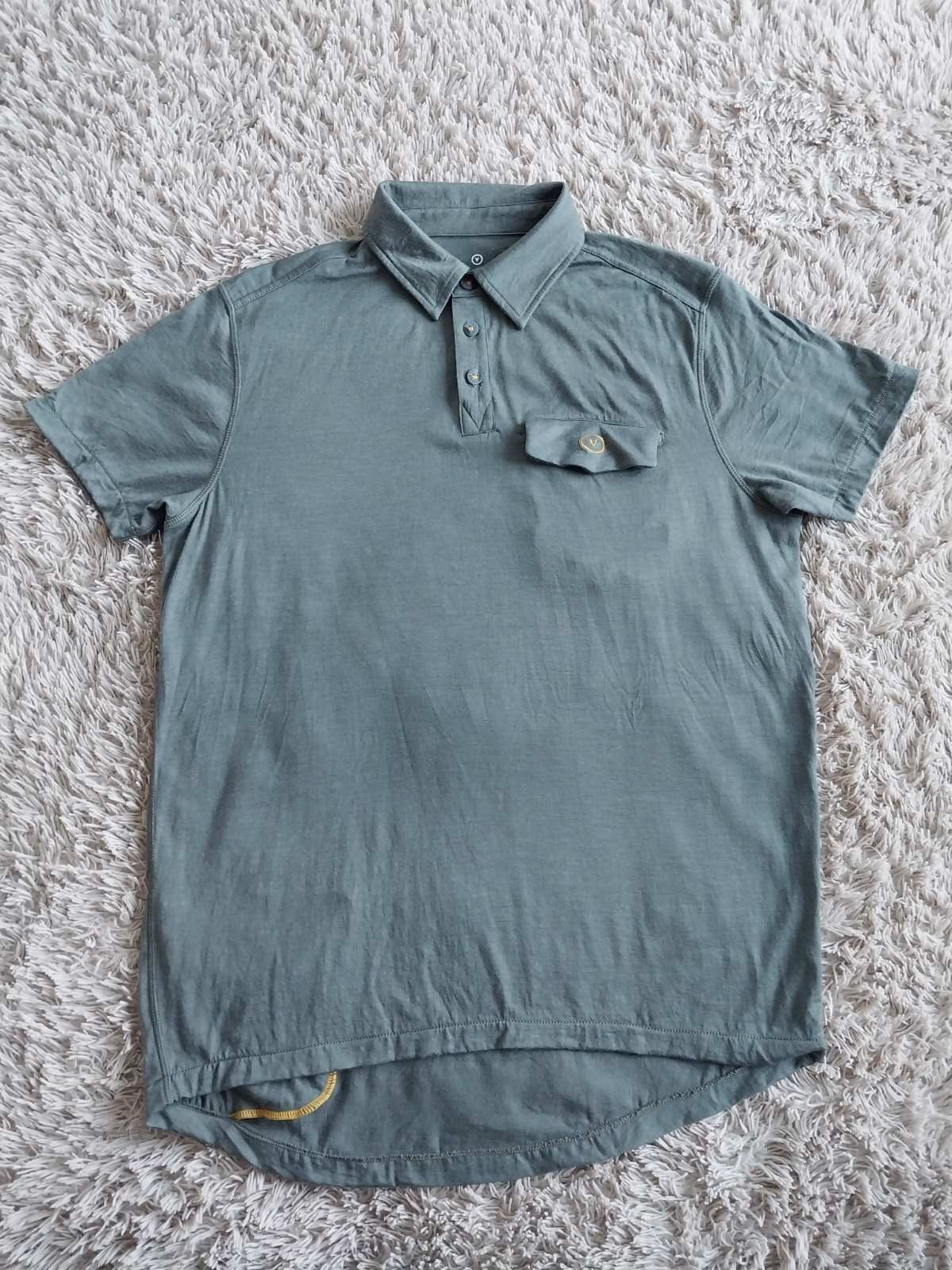Vulpine Merino Wool Mens Cycling Jersey Polo Short Sleeve Size M