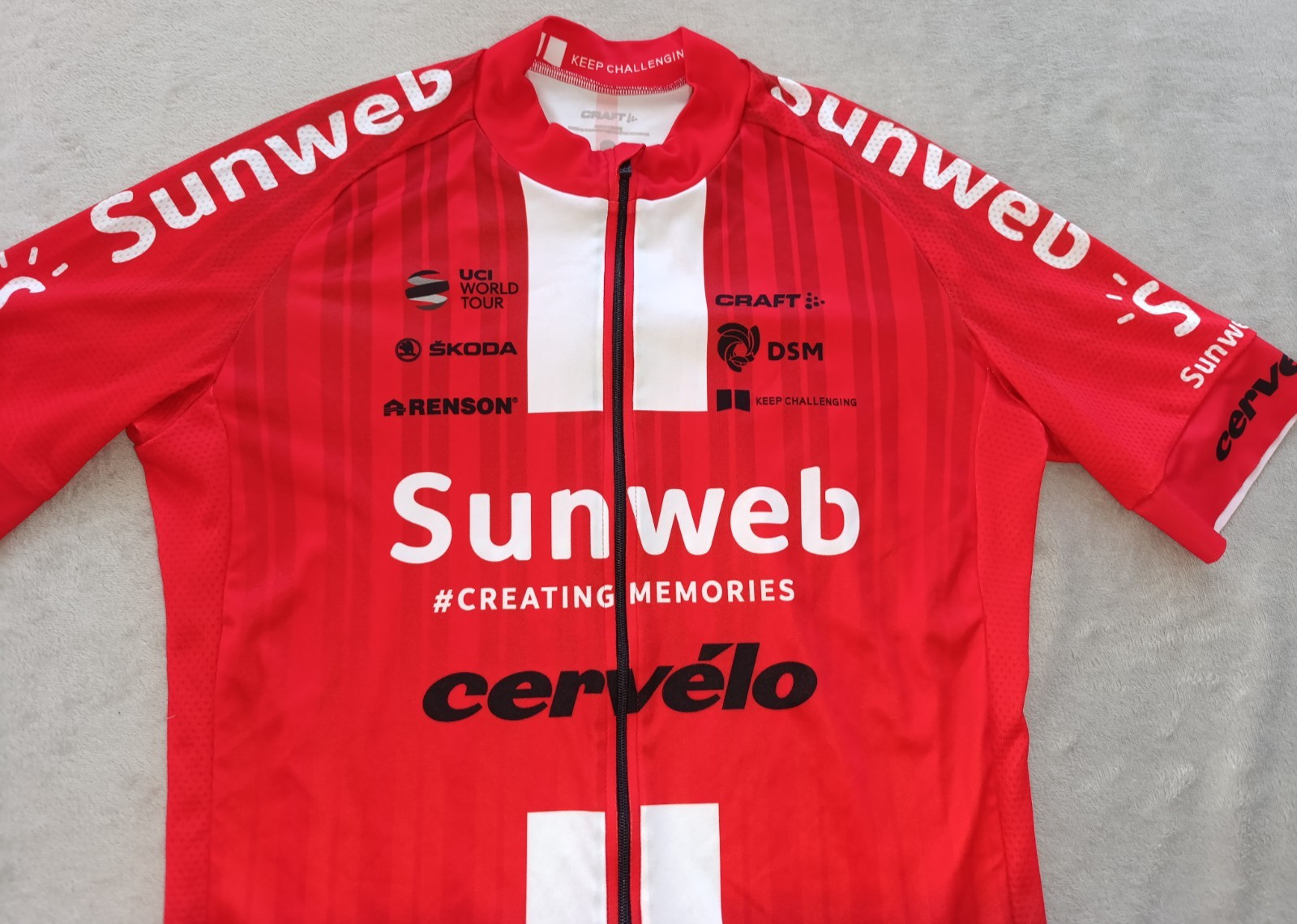 Sunweb Cervelo Craft Uci World Tour mens Red cycling jersey size M