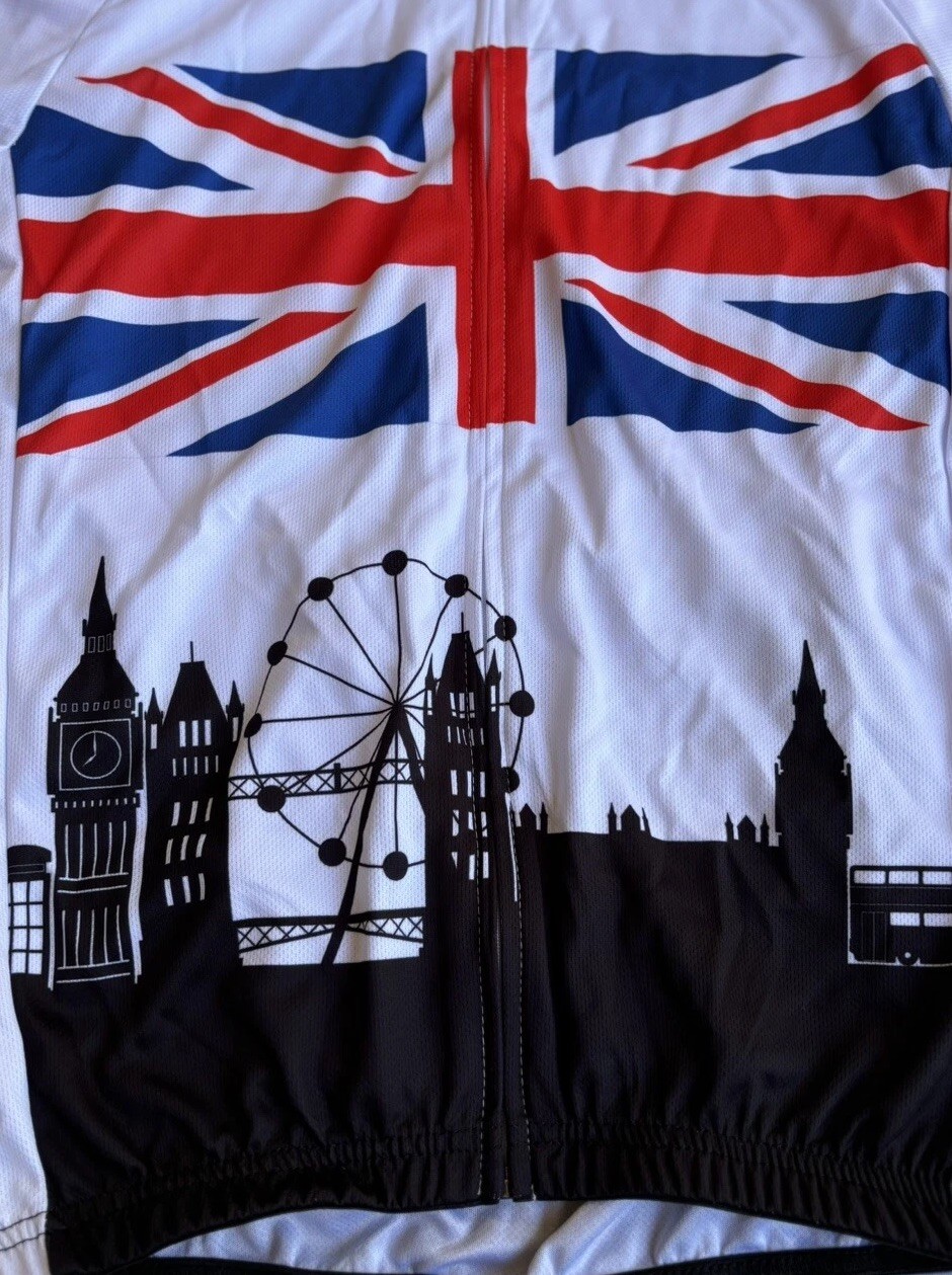 Adult S United Kingdom Great Britain London Cycling Jersey Big Ben Flag England