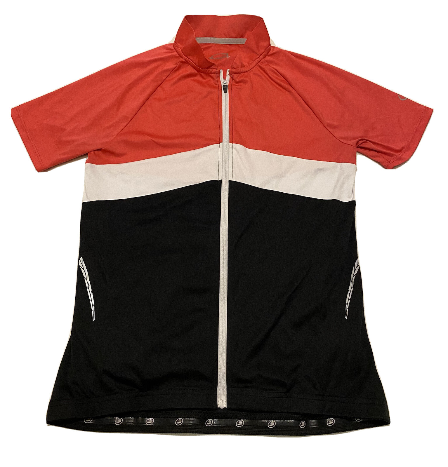 Performance Bicycle Jersey Cycling Shirt Zipper Black White Pink Medium
