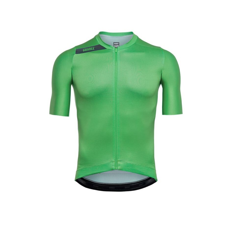 2025 Men’s Avant Solid Classic Green Short Sleeve Cycling Jersey by Suarez