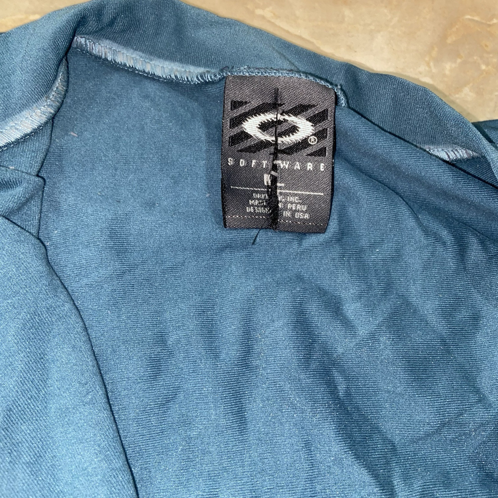 Vintage Oakley Software Cycling Jersey Mens Large Half-Zip Blue Y2K Reflective