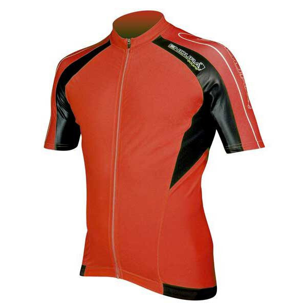 Men’s Endura Equipe Short Sleeve Red and Black Cycling Jersey Size XL