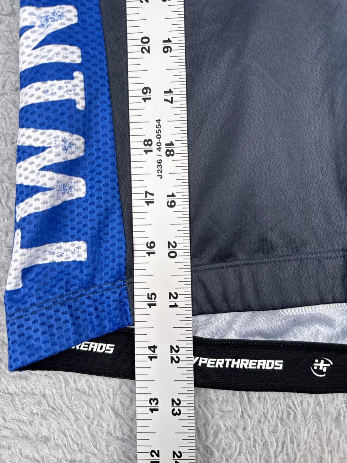 Hyperthreads Cycling Jersey Youth Boys Large Black Blue Twill Falls MTB Team