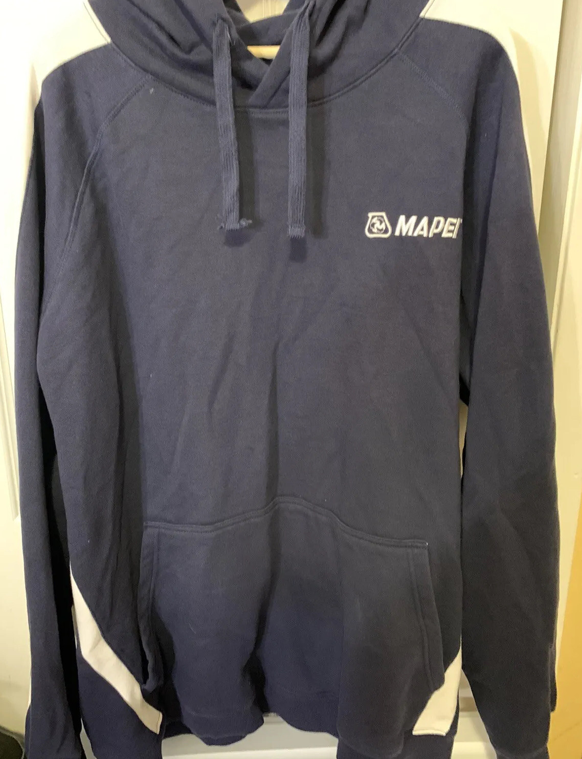 Mapei Mens Sz 5XL Cycling Embroidered Hoodie Jacket Blue