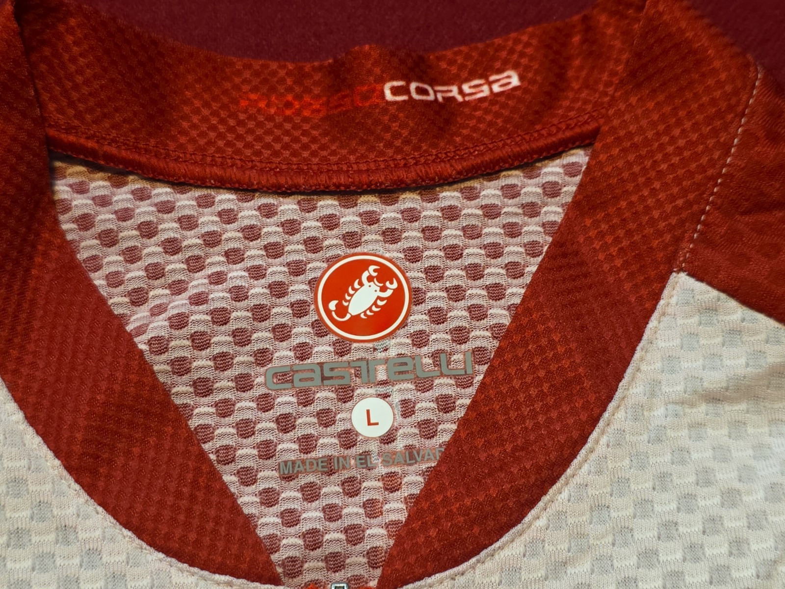 CASTELLI Climber’s 2.0 Rosso Corsa SS Jersey Red White Mens Large NWT Full Zip