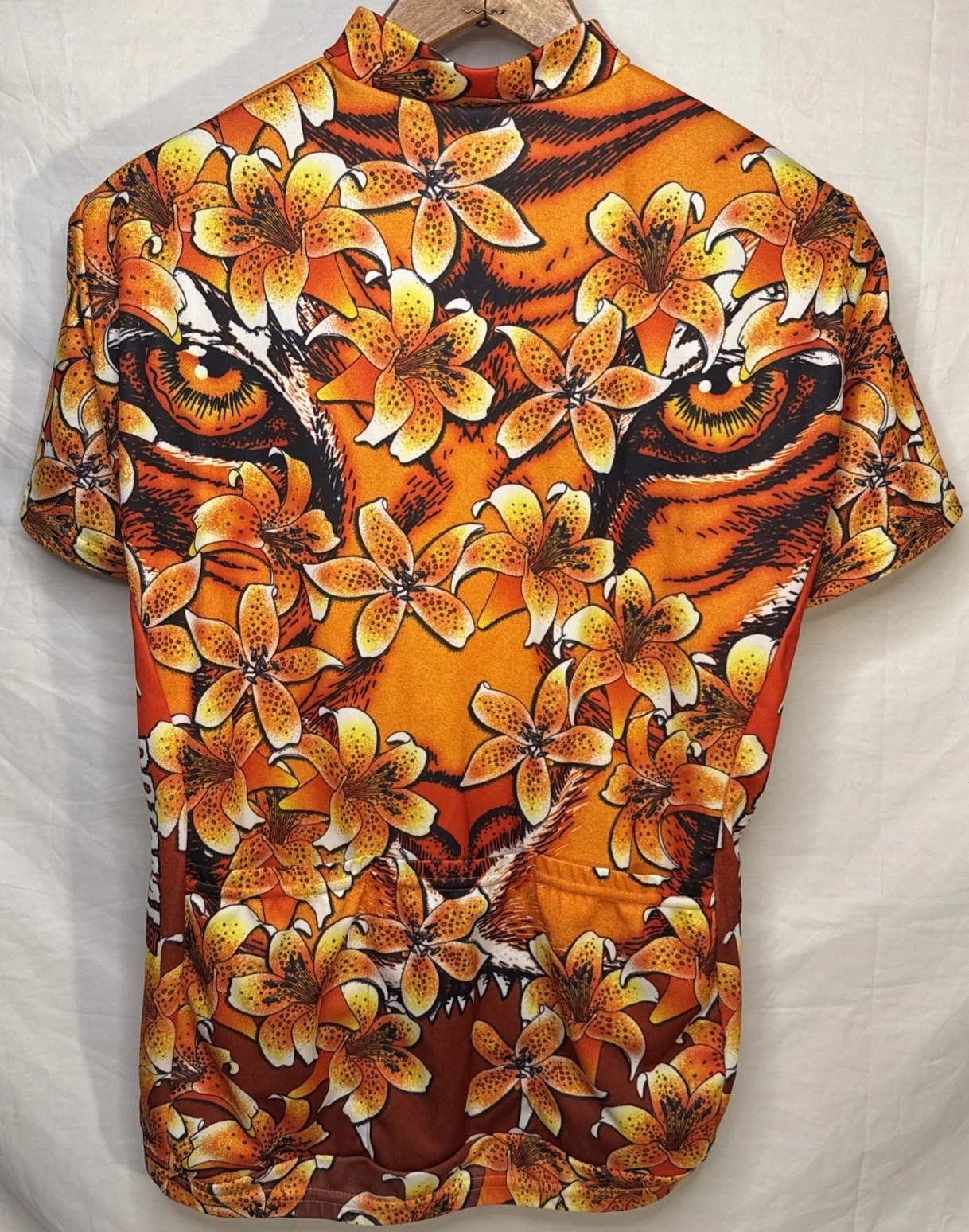 Primal Wear Cycling Jersey Women’s Medium Tiger Lily AOP 100% Coolmax DK700X