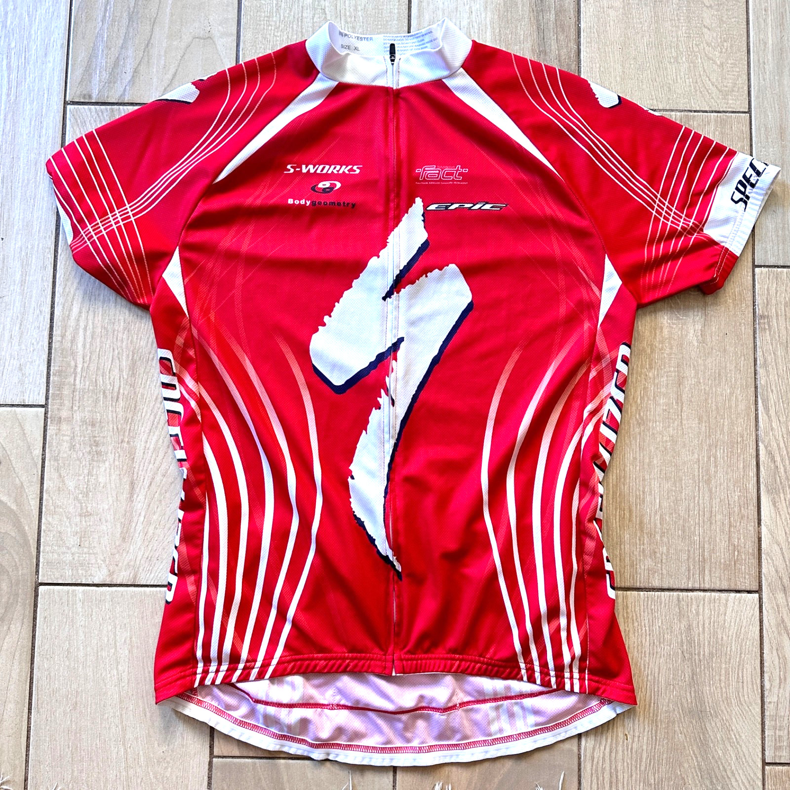 Mens Specialized Epic Cycling Full Zip Jersey S-Works Team Red XL