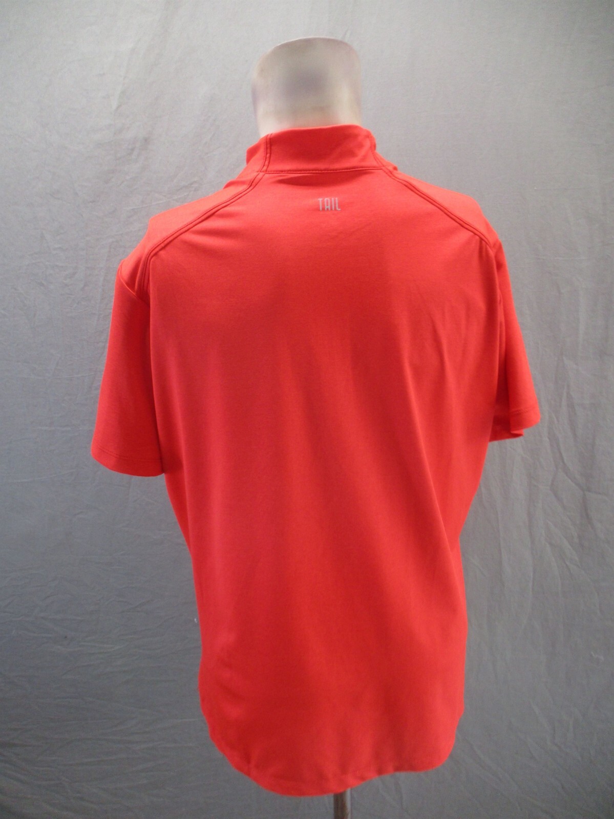 TAIL Size XL Women Red Stretch 1/2 Zip High Neck Short Sleeve Cycling Jersey 297