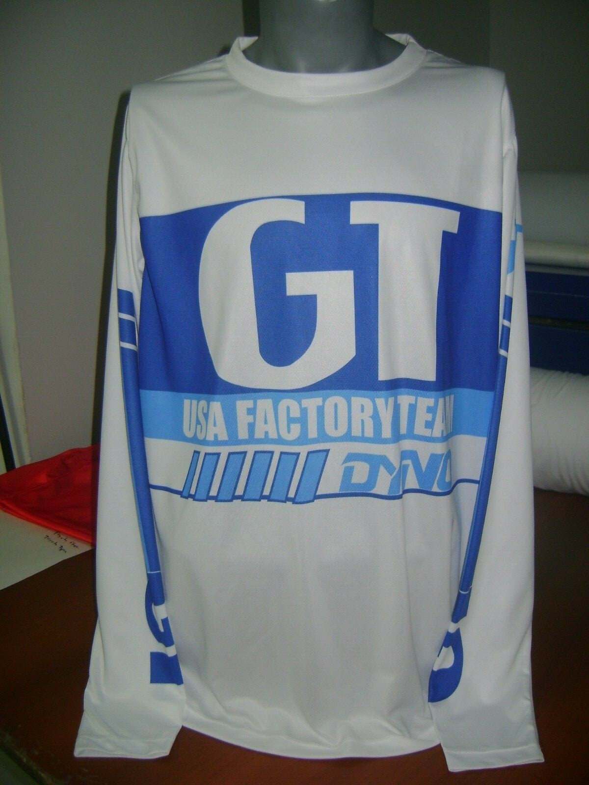 GT OLD SCHOOL BIKE JERSEY CLASSIC BMX JERSEY RACE BIKE SHIRT BMX VINTAGE L WHITE