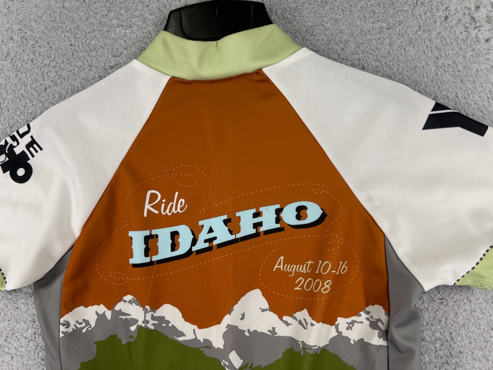 Cyclone Sportswear Cycling Jersey Women Small Green Brown Wind Farm Idaho
