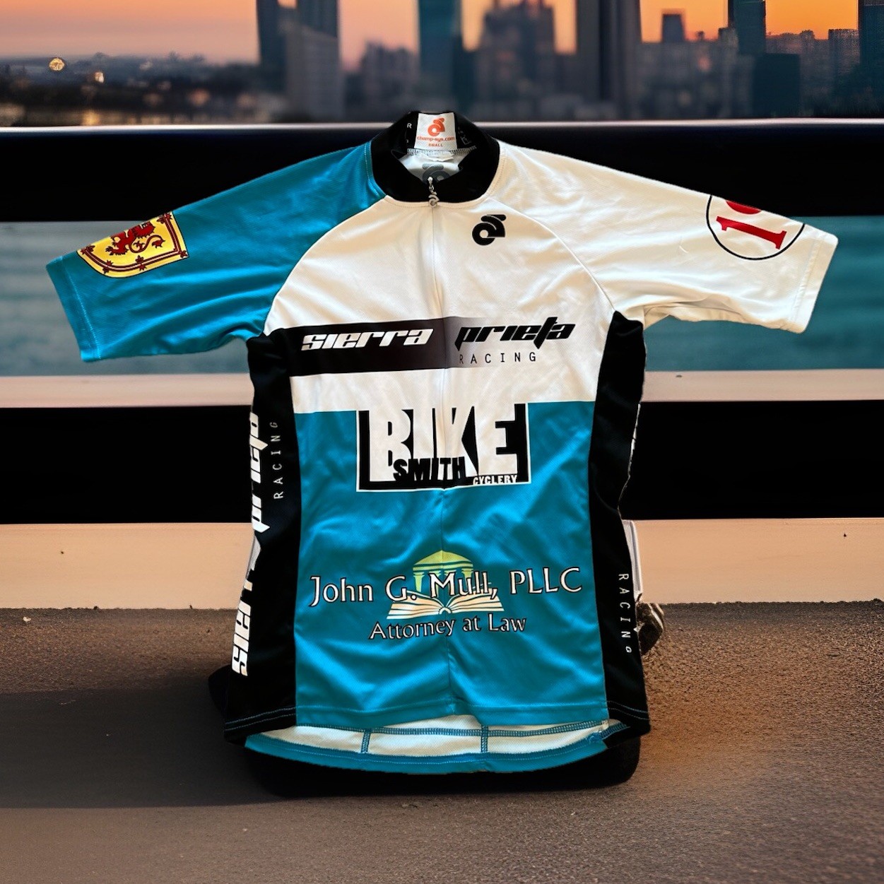 Champion System Cycling Jersey Short Sleeve Racing Outdoors Sports White Blue S
