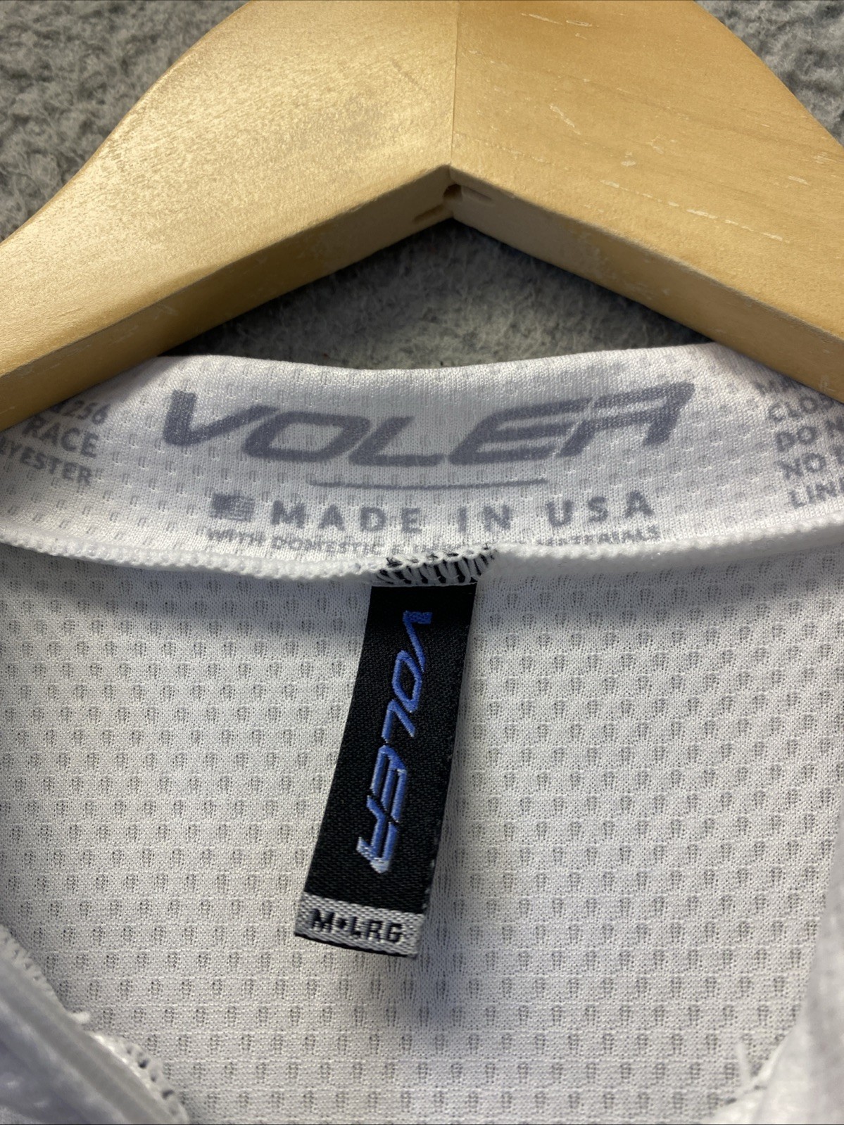 Voler Cycling Jersey Mens Size M/L White Green Amy’s Zip /0825