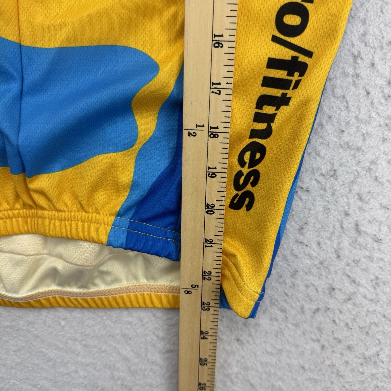 Vomax Bass Pro Shops Cycling Jersey Mens XS Yellow Zip Short Sleeve Outdoor