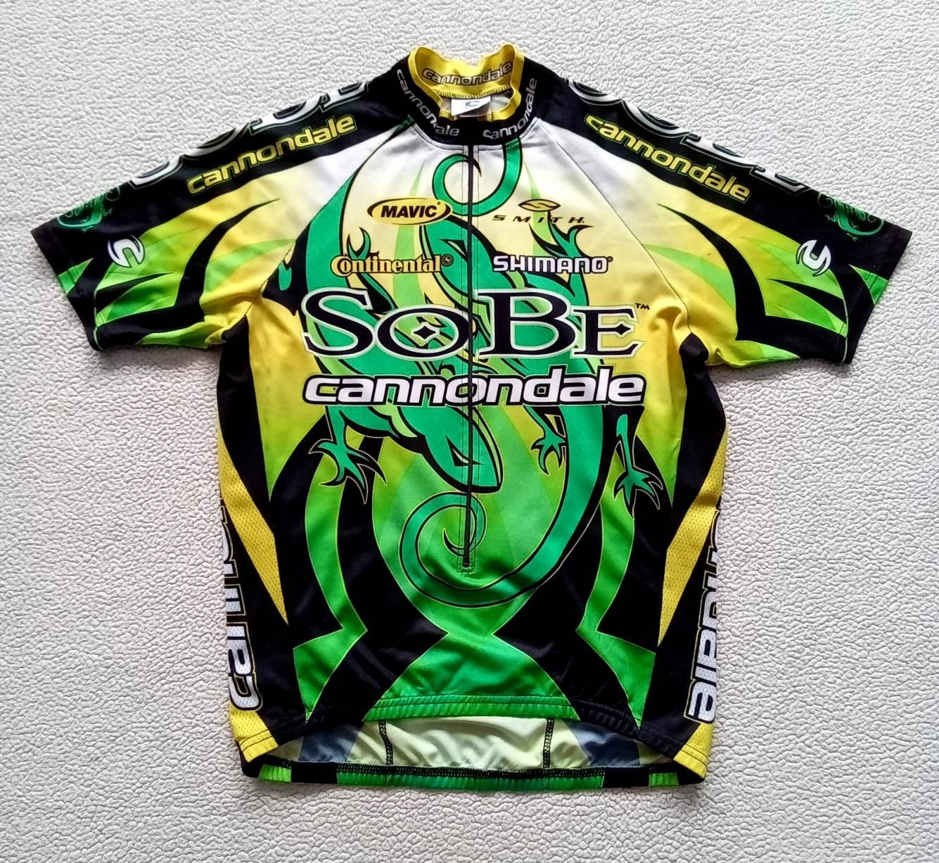 RARE VTG 2002 Team SoBE Cannondale MTB Cycling Jersey USA Made Size L *READ*