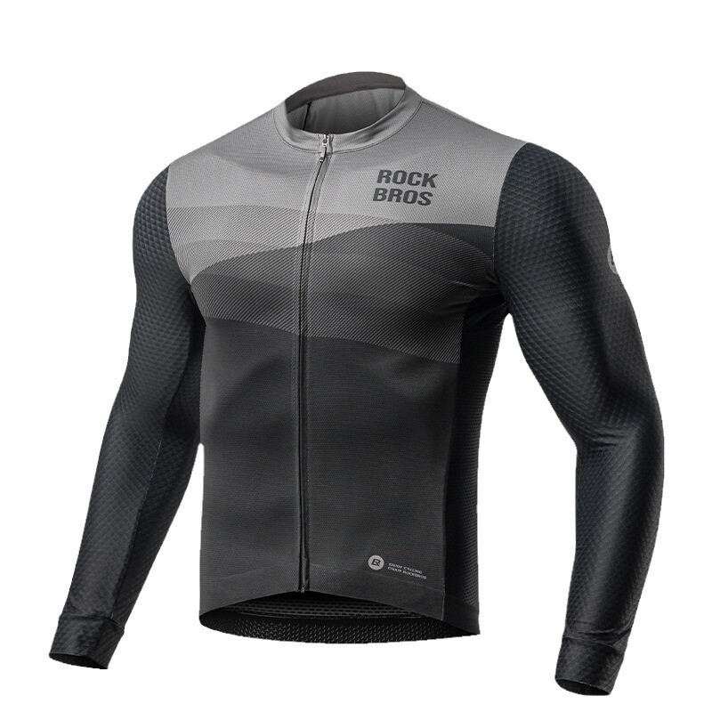 ROCKBROS Cycling Jersey Long Sleeve Top Sweat Wicking Cycling Sports Jersey