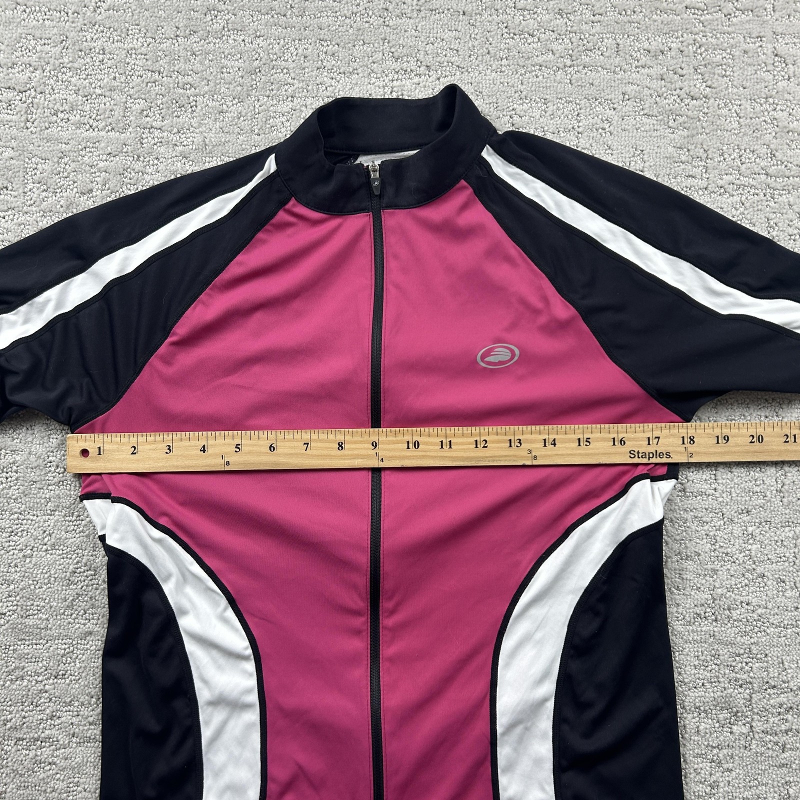 Performance Womens Cycling Jersey L Pink Zip Short Sleeve Made In Vietnam