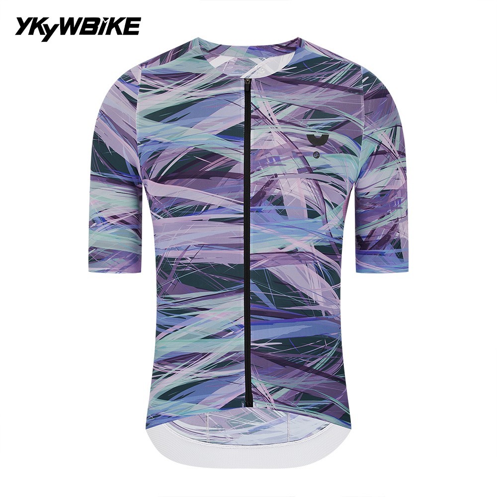 YKYW Summer Cycling Jersey Soft Light Breathable MTB Maillot Short Sleeve Shirt