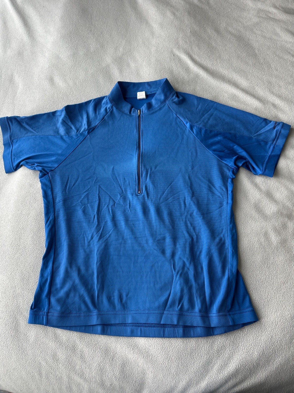 Vintage Patagonia Cycling Shirt Jersey Adult Large Blue 1/2 Zip Polyester