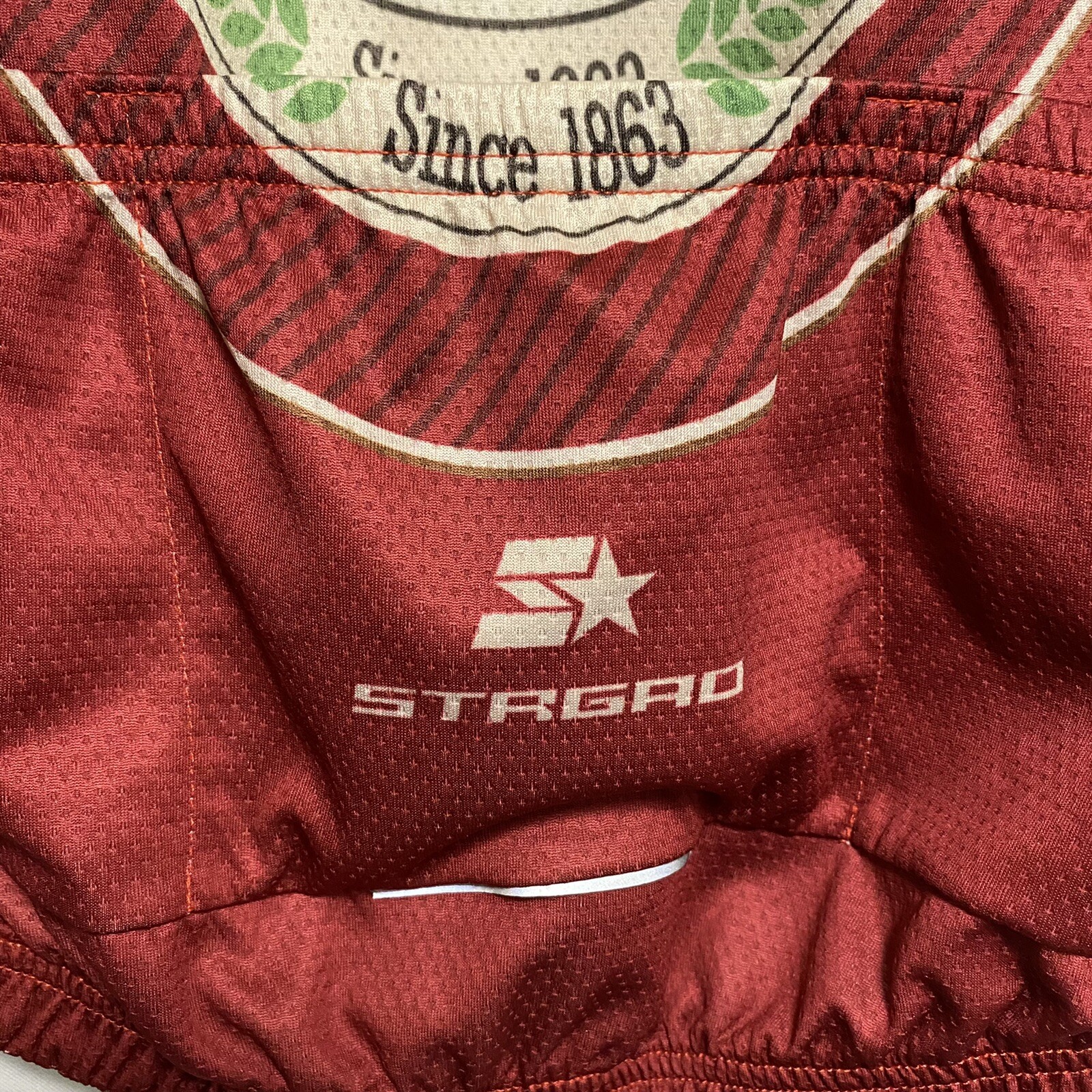 Cycling Jersey Strgao Beer & Bike SS Graphics Mesh On Sides Full Zip Size Med